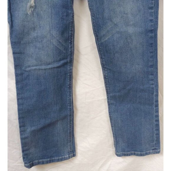 Monroe And Main 10 Embellished Distressed Studded Destroyed Straight Jean 30x29 - Picture 5 of 14